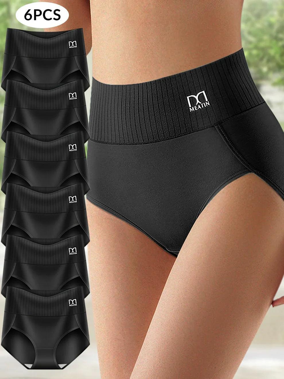 Comfora | 6-pack andningsbara och bekväma högmidjade trosor med magstöd