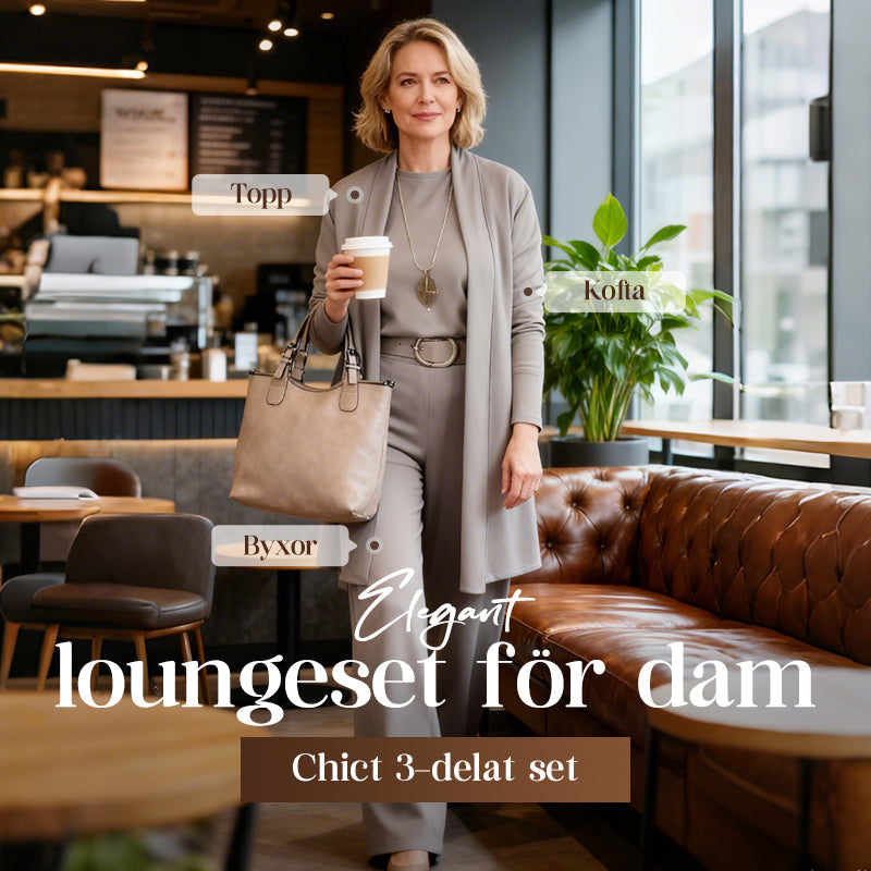 ⏳Tidsbegränsat specialerbjudande⏰✨Elegant 3-delat set med lång kofta, topp och byxor💞
