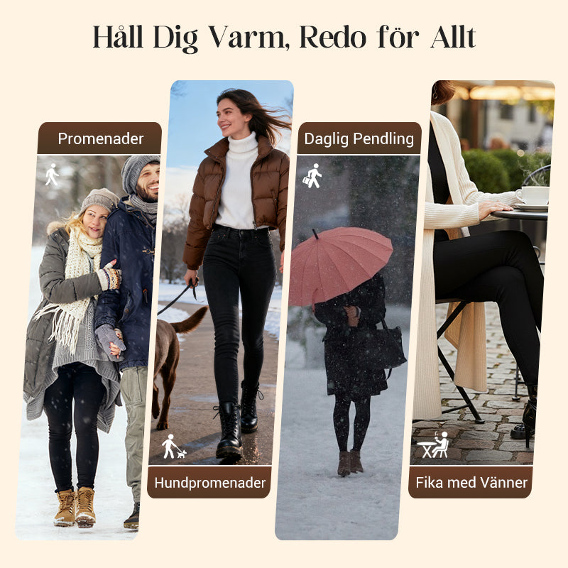 Kvinnors höga midja smala stretch varma magra jeans