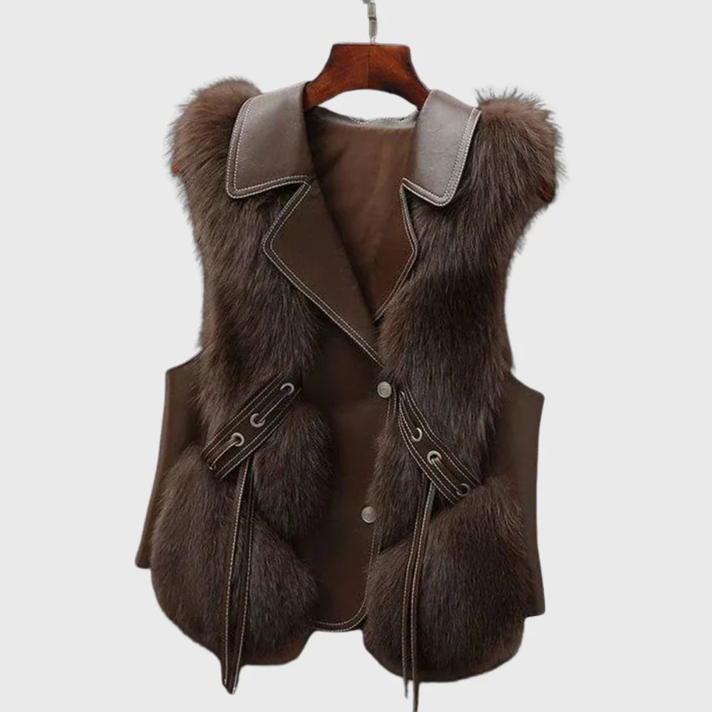 Noreva Faux Fur Vest – Luxuriøs Vinter Elegance