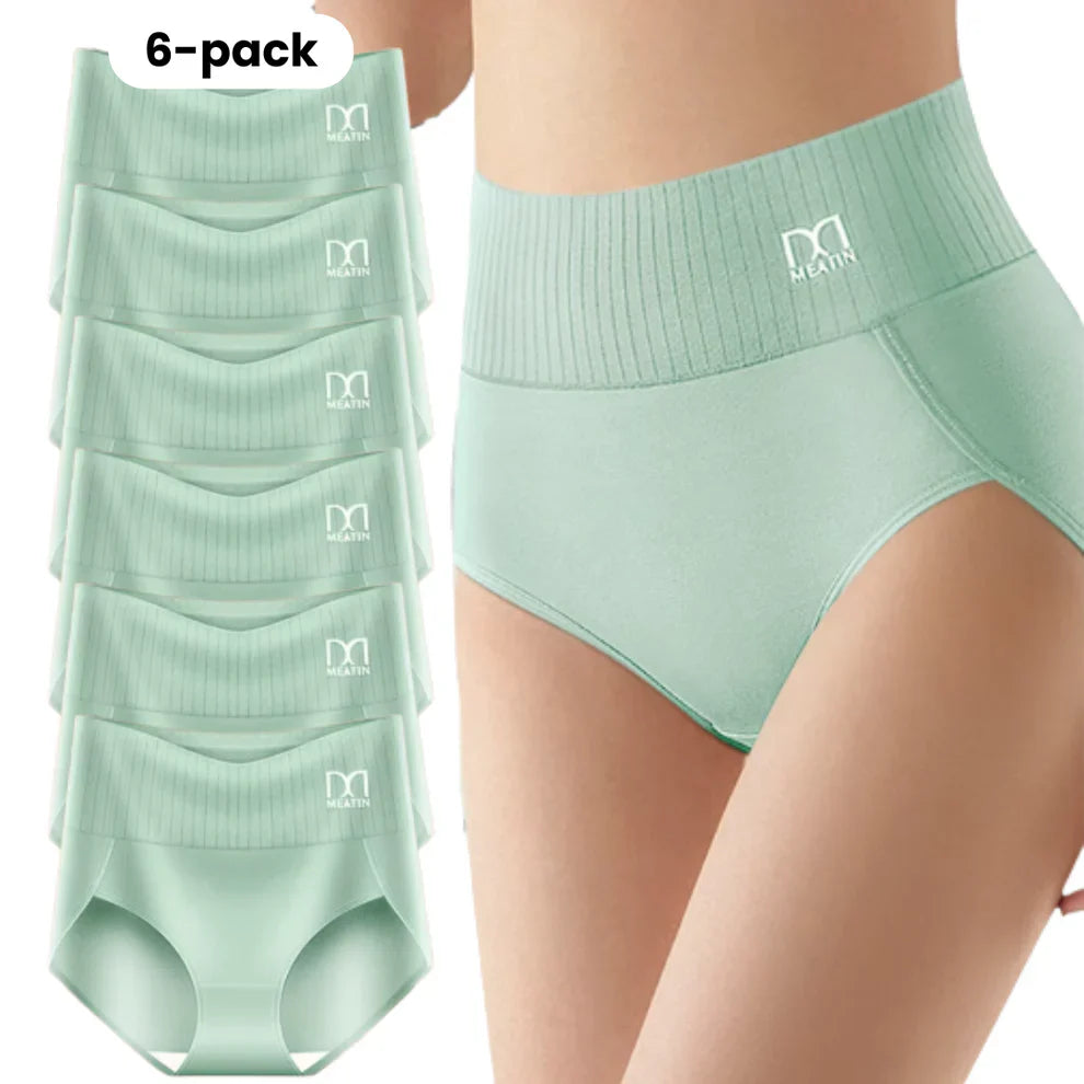 Comfora | 6-pack andningsbara och bekväma högmidjade trosor med magstöd