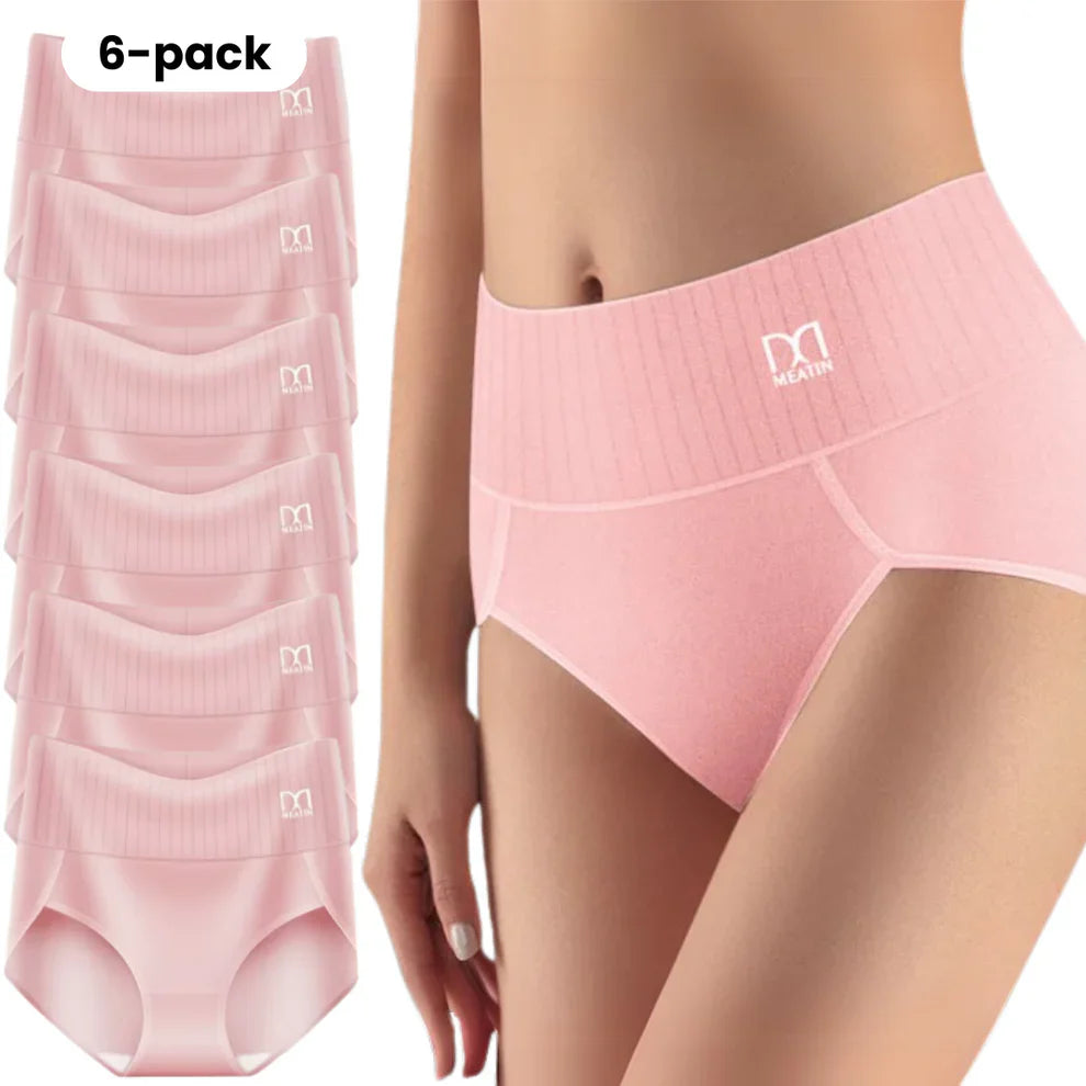Comfora | 6-pack andningsbara och bekväma högmidjade trosor med magstöd