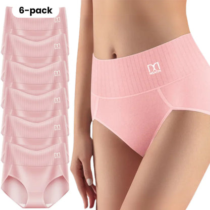 Comfora | 6-pack andningsbara och bekväma högmidjade trosor med magstöd