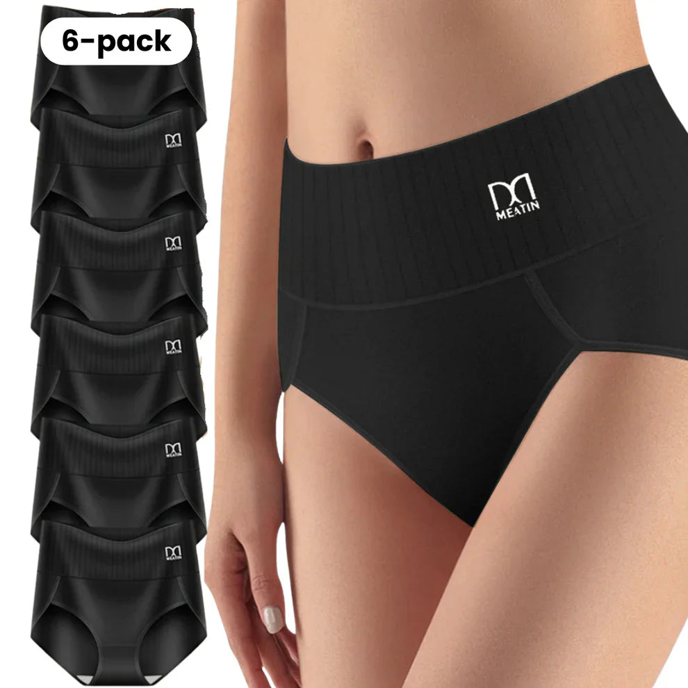 Comfora | 6-pack andningsbara och bekväma högmidjade trosor med magstöd
