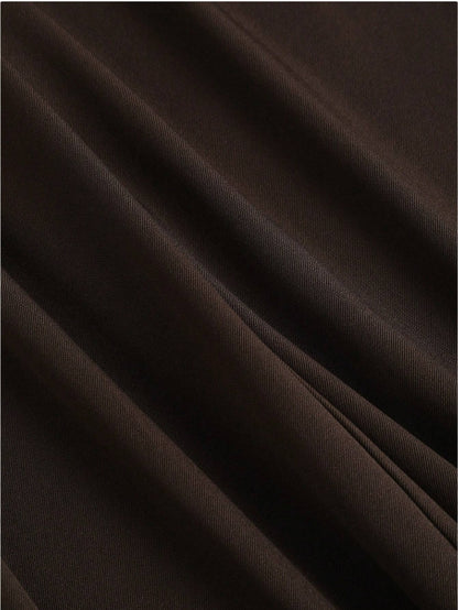 Elegant Wide-Leg Bukser – Tidløs Komfort i Mørk Brun