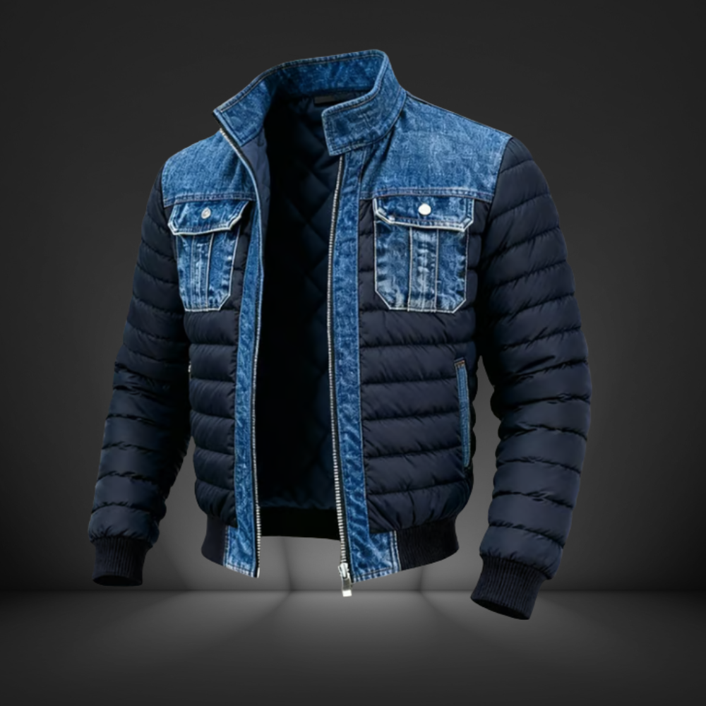 Vincenzo | Hybridjacka i quiltad denim