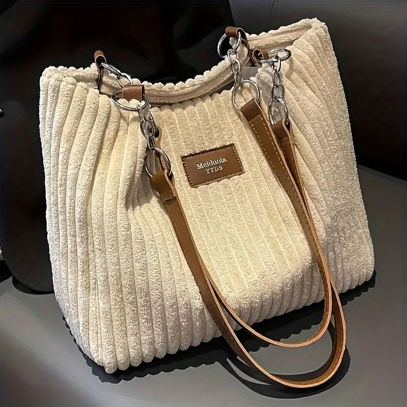 FRIDA– Elegant corduroyväska för vardagsbruk