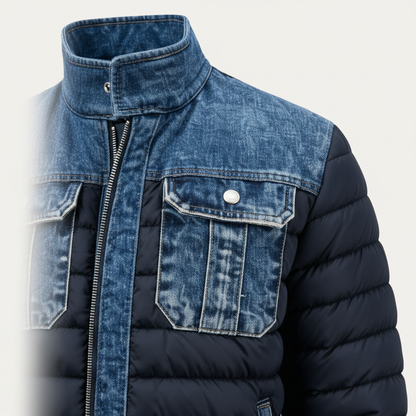 Vincenzo | Hybridjacka i quiltad denim