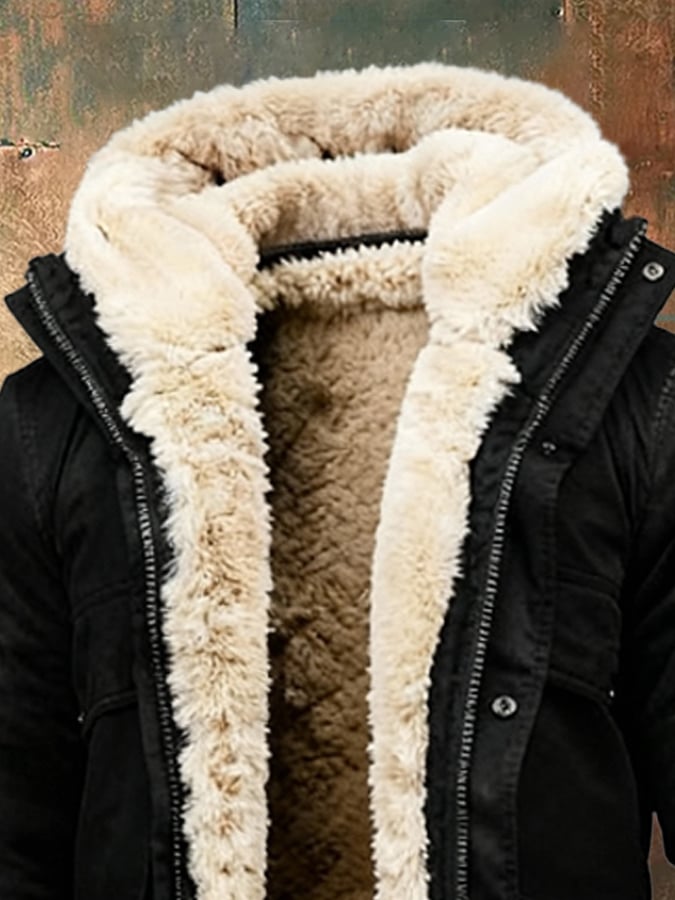 Roveri - Halvlång kappa med raffinerad pälsdetalj